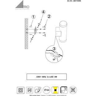 Kinkiet łazienkowy Ray LED chrom Trio - Oświetlenie IP44