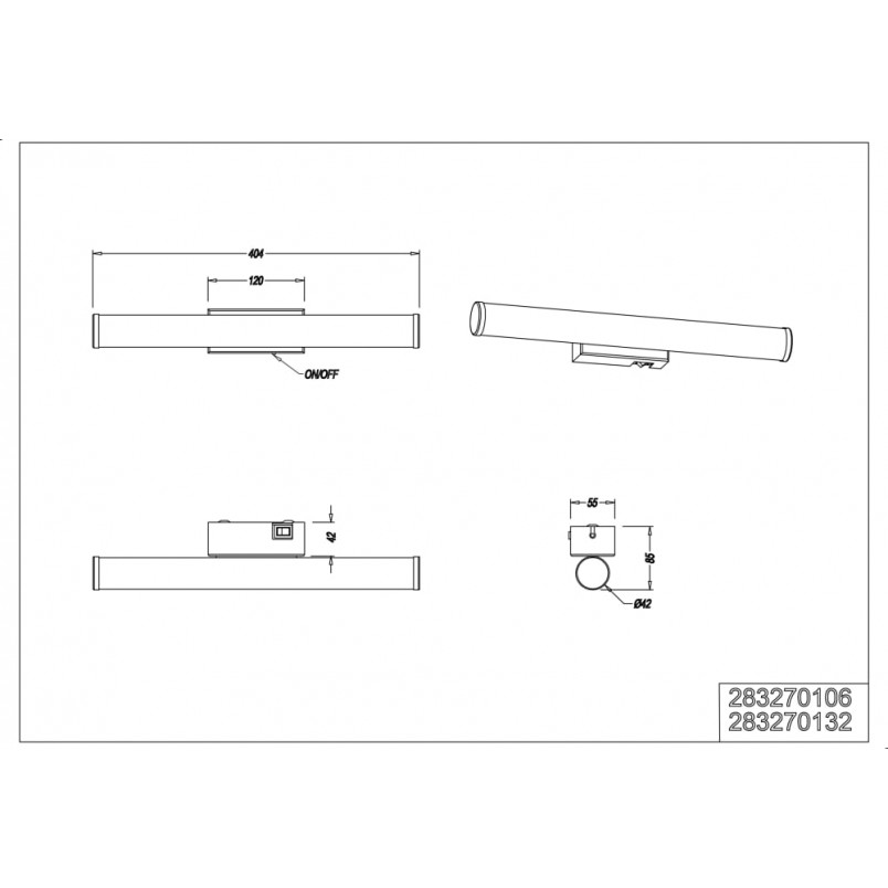 Kinkiet łazienkowy LED Trio Mattimo 40cm - Chrom