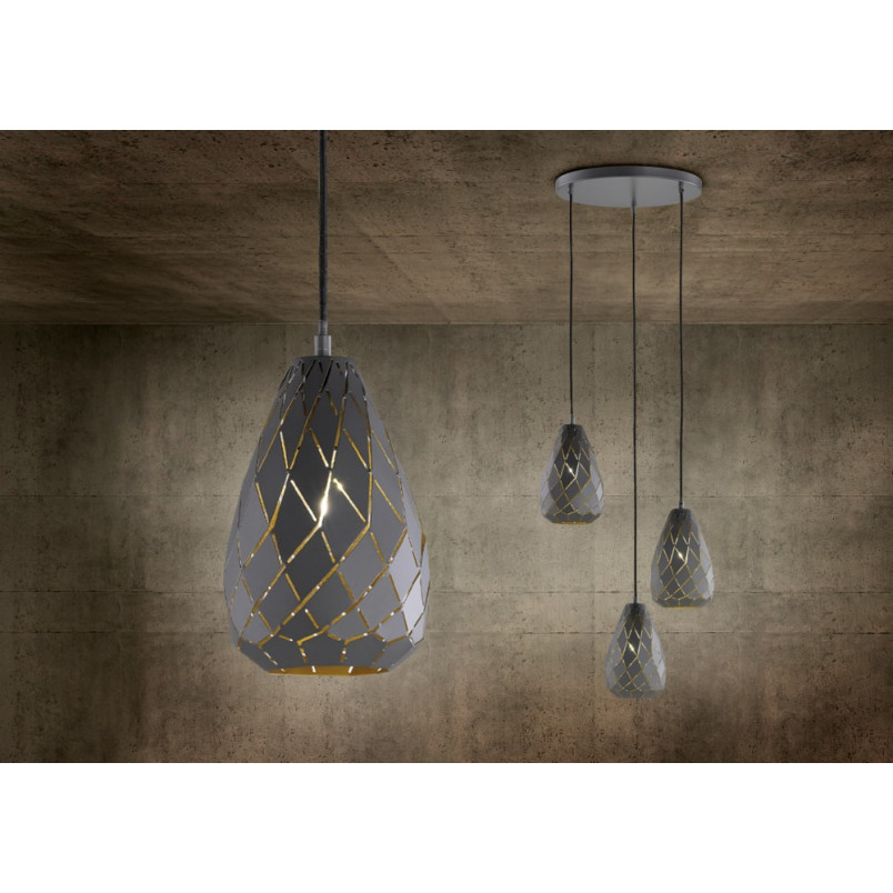 Lampa wisząca Onyx antracyt | Trio - Nowoczesny design