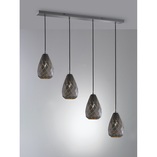 Lampa wisząca Onyx antracyt Trio - 4 punkty, ażurowe wzornictwo
