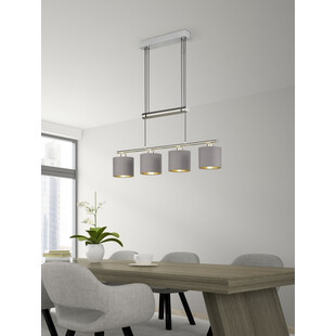 Lampa wisząca Garda IV szara Trio | Nowoczesny design