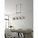 Lampa wisząca Garda IV szara Trio | Nowoczesny design