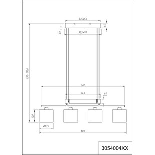 Lampa wisząca Garda IV szara Trio | Nowoczesny design