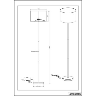 Lampa podłogowa Hostel czarna Trio | Eleganckie oświetlenie