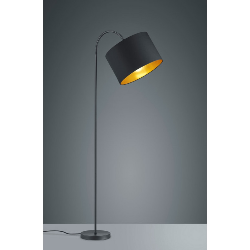 Lampa podłogowa Hostel czarna Trio - Elegancki design | Sklep z lampami