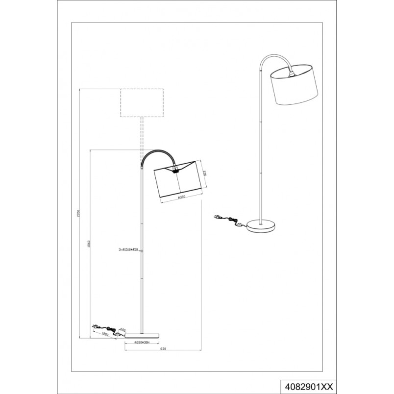 Lampa podłogowa Hostel czarna Trio - Elegancki design | Sklep z lampami