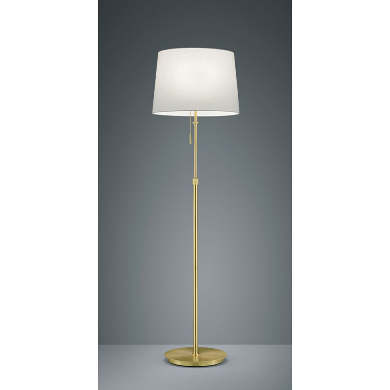 Lampa podłogowa Glamour Biała/Mosiądz - Trio Lyon | Kup Teraz