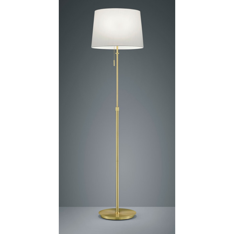Lampa podłogowa Glamour Biała/Mosiądz - Trio Lyon | Kup Teraz