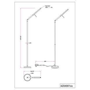 Lampa podłogowa LED Trio | Minimalistyczny design, czarny mat