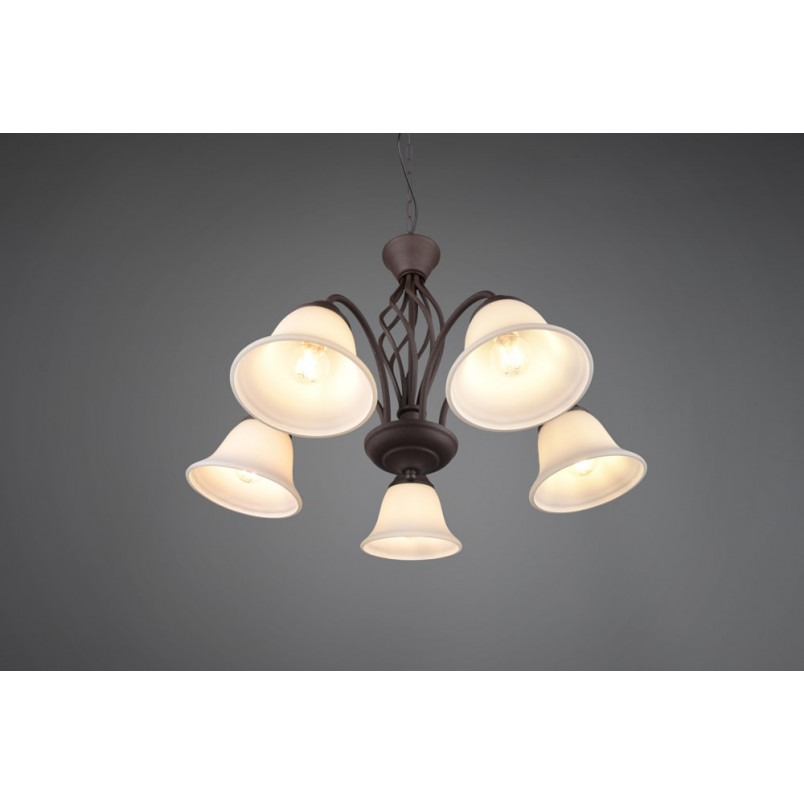 Żyrandol Rustica | Trio - Miedziano-biały, 60cm | Sklep z Lampami