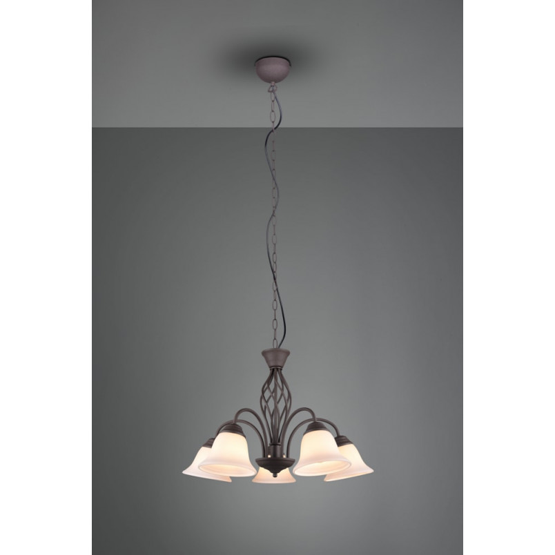 Żyrandol Rustica | Trio - Miedziano-biały, 60cm | Sklep z Lampami