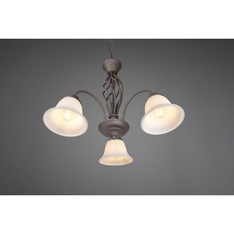 Żyrandol Rustica | Trio - Miedziano-biały, 55cm | Sklep z Lampami