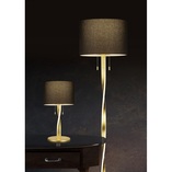 Lampa podłogowa glamour czarno-złota Nandor | Trio