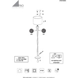 Lampa podłogowa glamour czarno-złota Nandor | Trio