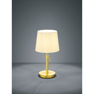 Lampa stołowa Lyon Trio | Glamour, Mosiądz, Biały Abażur