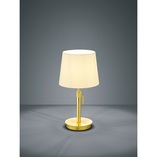 Lampa stołowa Lyon Trio | Glamour, Mosiądz, Biały Abażur