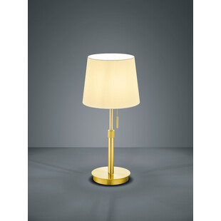 Lampa stołowa Lyon Trio | Glamour, Mosiądz, Biały Abażur