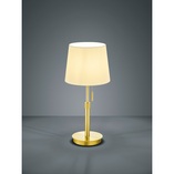 Lampa stołowa Lyon Trio | Glamour, Mosiądz, Biały Abażur