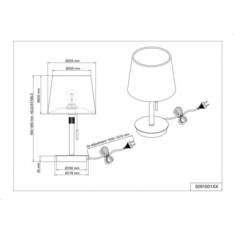 Lampa stołowa Lyon Trio | Glamour, Mosiądz, Biały Abażur