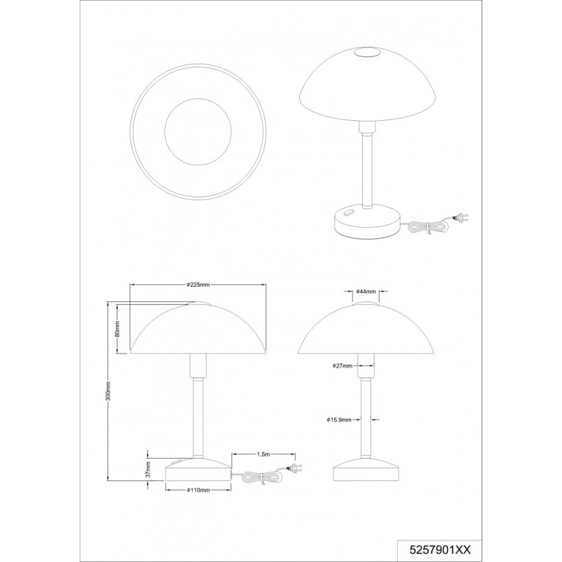 Lampa stołowa Donna - antyczny design, funkcje LED | Trio