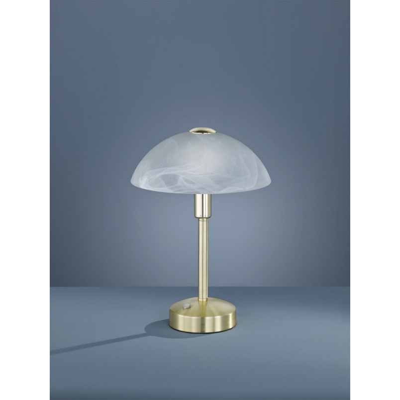 Lampa stołowa antyczna Donna | Trio - Biały / Mosiądz