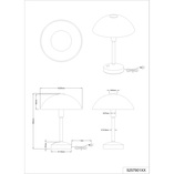 Lampa stołowa antyczna Donna | Trio - Biały / Mosiądz