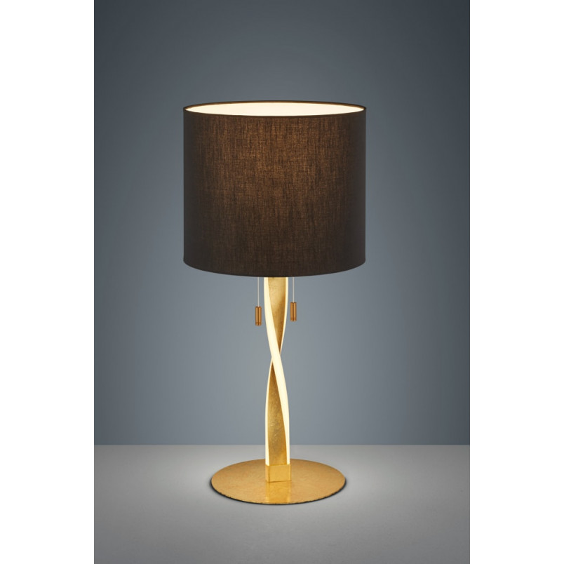 Lampa stołowa glamour czarno-złota Nandor | Trio