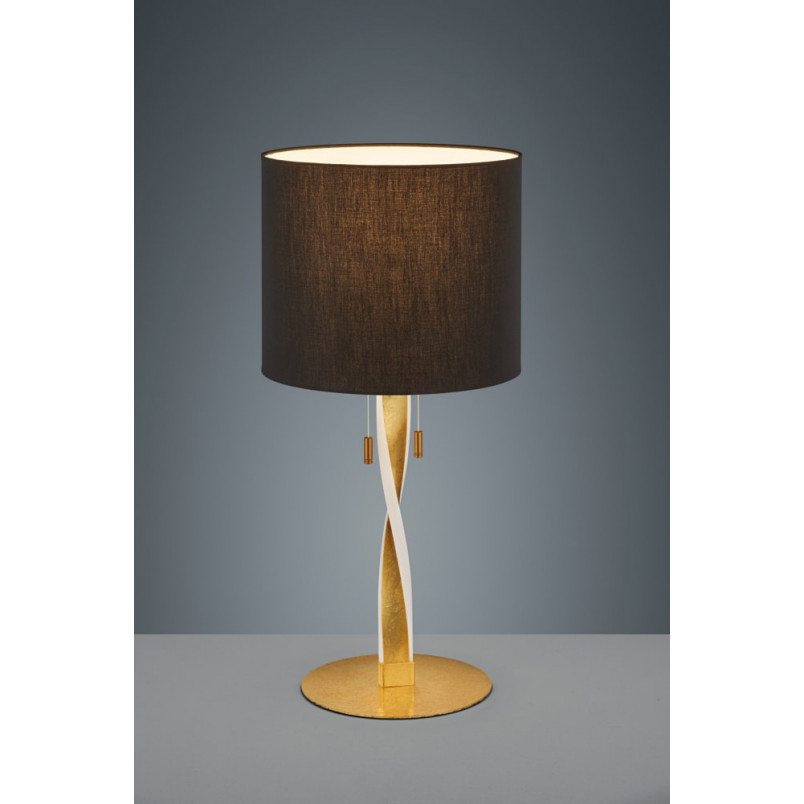 Lampa stołowa glamour czarno-złota Nandor | Trio