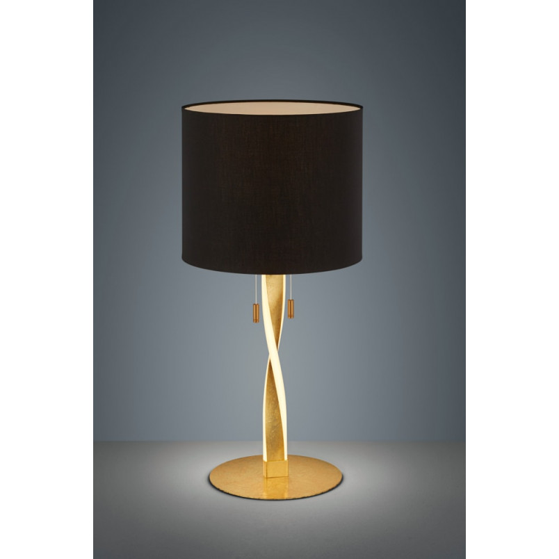 Lampa stołowa glamour czarno-złota Nandor | Trio