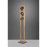 Lampa podłogowa industrialna Bell Trio - Loft i drewno