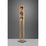 Lampa podłogowa industrialna Bell Trio - Loft i drewno