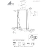 Lampa industrialna Bell IV | Trio - 100cm, Nikiel + Drewno