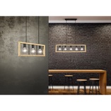 Lampa wisząca drewniana Agra III Trio | 60cm - Sklep z Lampami