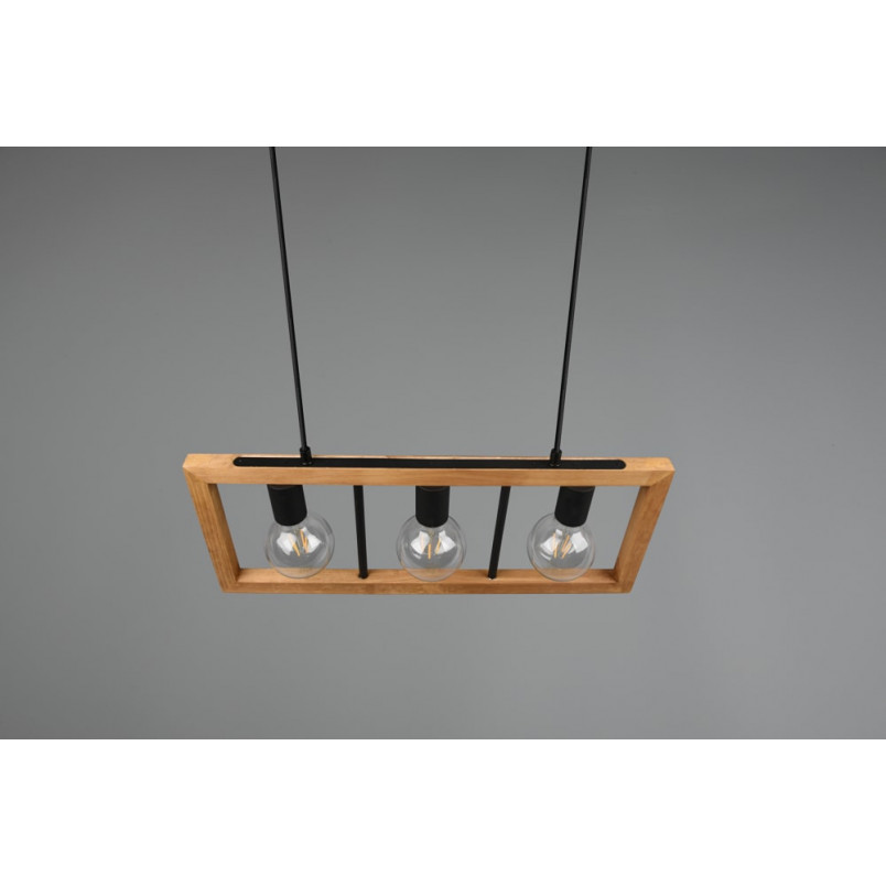 Lampa wisząca drewniana Agra III Trio | 60cm - Sklep z Lampami