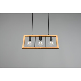 Lampa wisząca drewniana Agra III Trio | 60cm - Sklep z Lampami