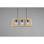 Lampa wisząca drewniana Agra III Trio | 60cm - Sklep z Lampami