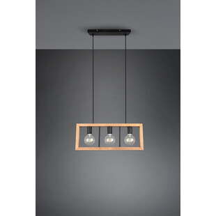 Lampa wisząca drewniana Agra III Trio | 60cm - Sklep z Lampami