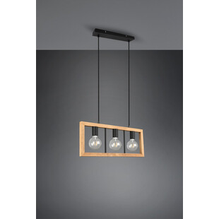 Lampa wisząca drewniana Agra III Trio | 60cm - Sklep z Lampami