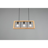 Lampa wisząca drewniana Agra III Trio | 60cm - Sklep z Lampami