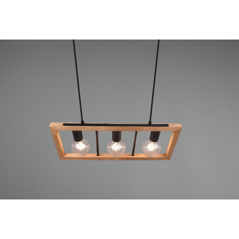 Lampa wisząca drewniana Agra III Trio | 60cm - Sklep z Lampami