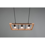 Lampa wisząca drewniana Agra III Trio | 60cm - Sklep z Lampami