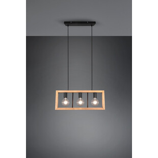 Lampa wisząca drewniana Agra III Trio | 60cm - Sklep z Lampami