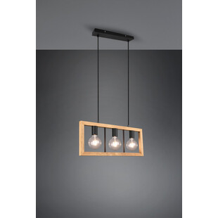 Lampa wisząca drewniana Agra III Trio | 60cm - Sklep z Lampami