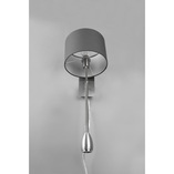 Kinkiet z abażurem Trio Hotel | Lampa do czytania - Szary
