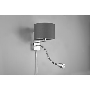 Kinkiet z abażurem Trio Hotel | Lampa do czytania - Szary
