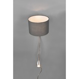Kinkiet z abażurem Trio Hotel | Lampa do czytania - Szary