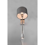 Kinkiet z abażurem Trio Hotel | Lampa do czytania - Szary