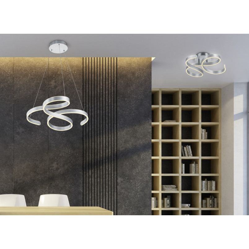 Lampa Sufitowa LED Francis Srebrna Trio | Nowoczesny Design