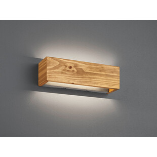 Kinkiet drewniany Brad Long LED Trio - Naturalny design