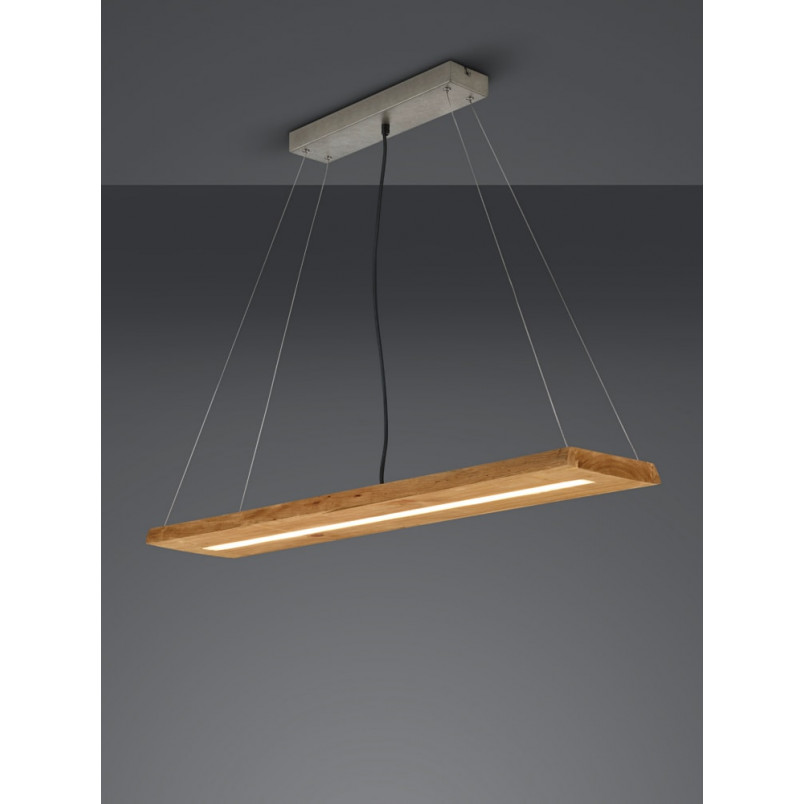 Lampa drewniana wisząca Brad LED 100cm - Trio | Naturalne drewno